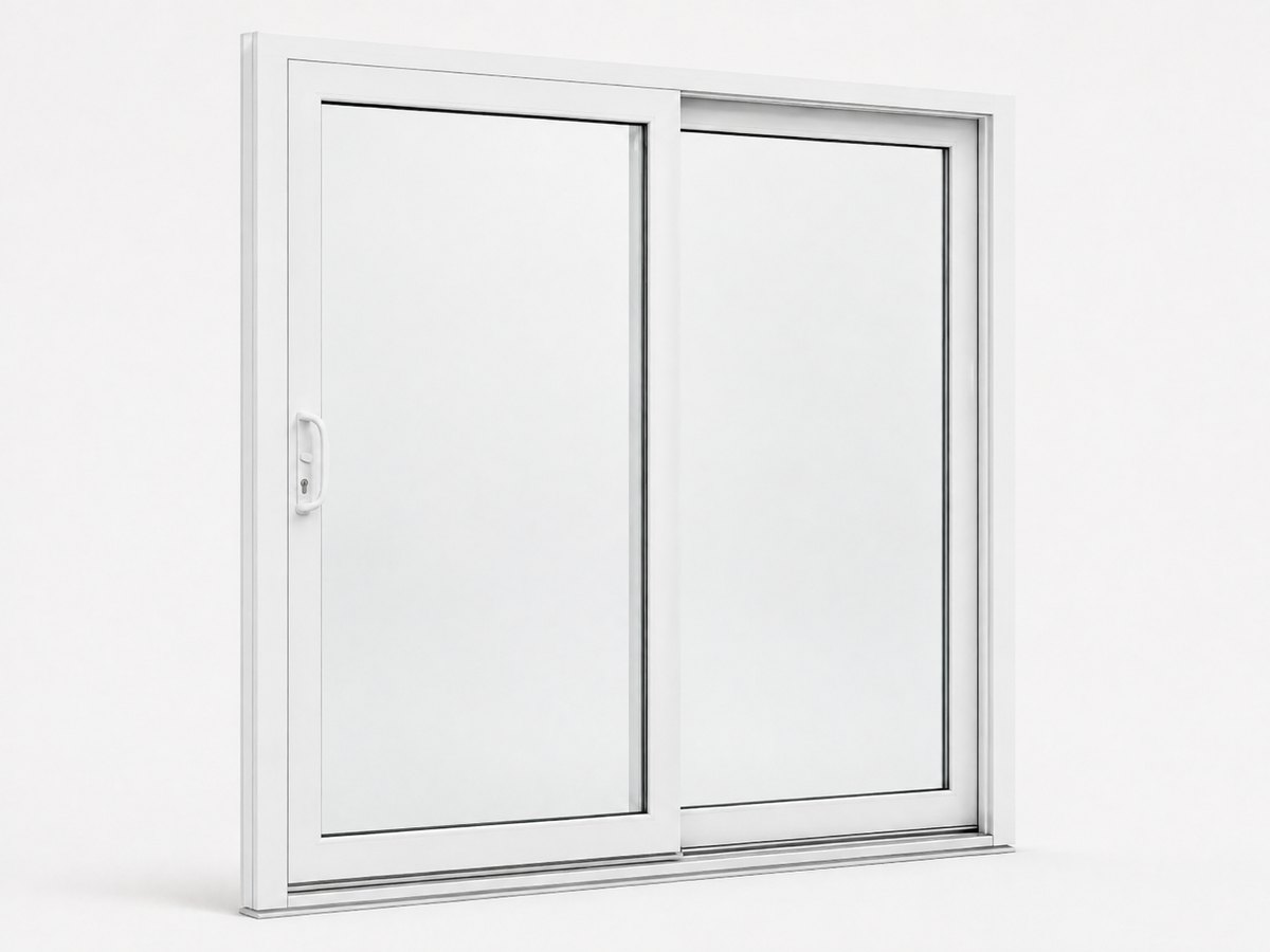 White sliding patio door